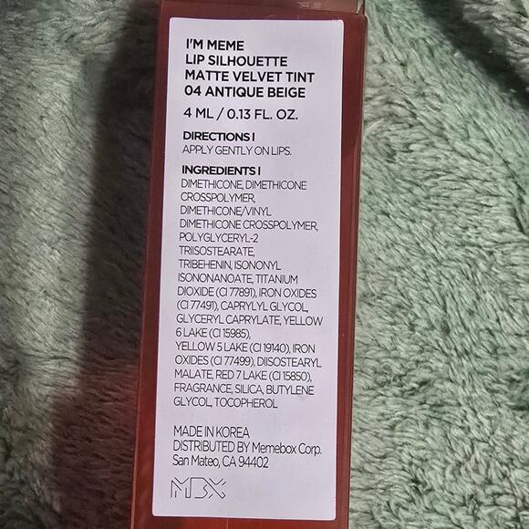 i'm meme Lip Silhouette Matte Velvet Lip Tint -Antique Beige - Picture 4 of 5